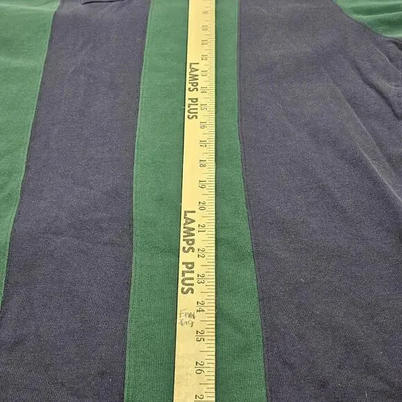 Vtg Ralph Lauren Striped Rugby Long Sleeve Polo. 100% Cotton. Mens Large READ - Picture 9 of 11